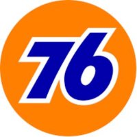 A blue and white number